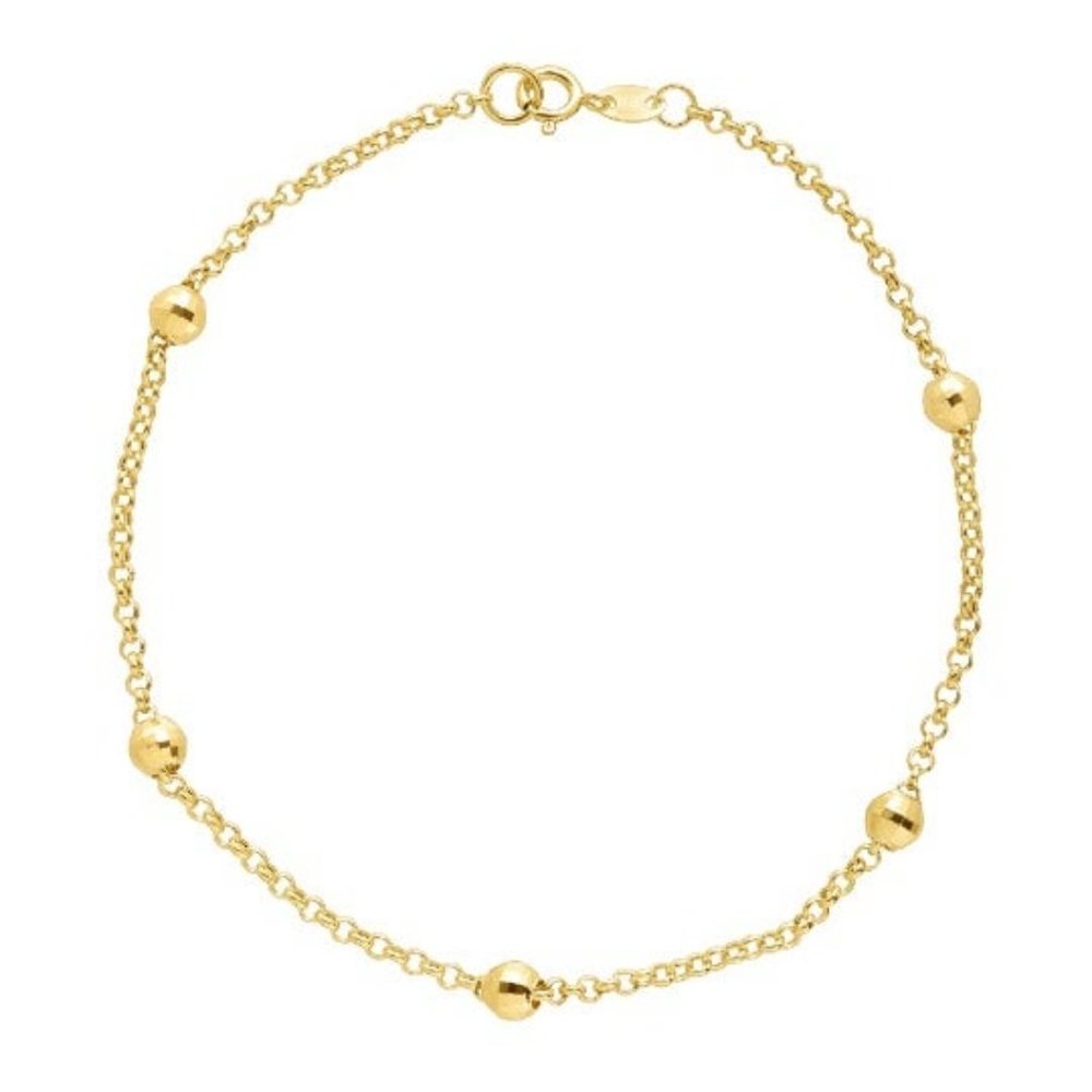 Beaded Shimmer Rolo Chain Bracelet